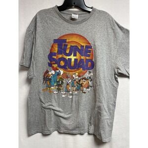 Vintage Looney Tunes Space Jam Tune Squad Gray T-shirt Men's Sz XL‎